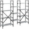 vidaXL Bookshelf Grey Sonoma 160x28.5x136.5 cm Engineered Wood