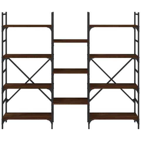 vidaXL Bookshelf Brown Oak 160x28.5x136.5 cm Engineered Wood