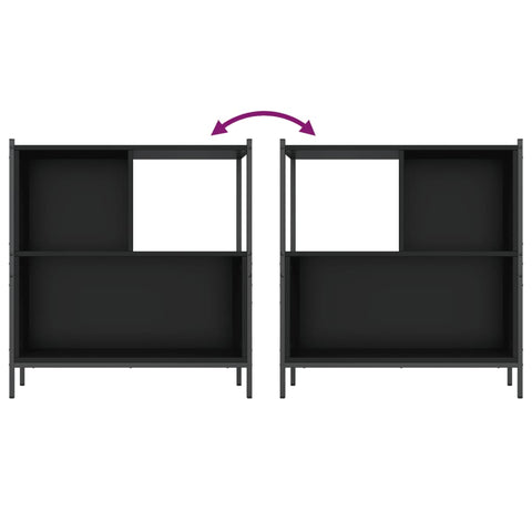 vidaXL Bookcase Black 72x28x77.5 cm Engineered Wood