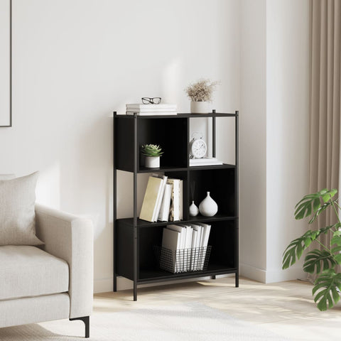 vidaXL Bookcase Black 72x28x109 cm Engineered Wood