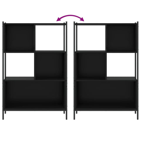 vidaXL Bookcase Black 72x28x109 cm Engineered Wood