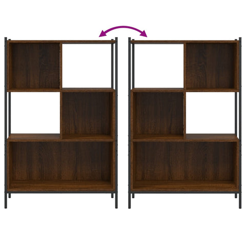 vidaXL Bookcase Brown Oak 72x28x109 cm Engineered Wood