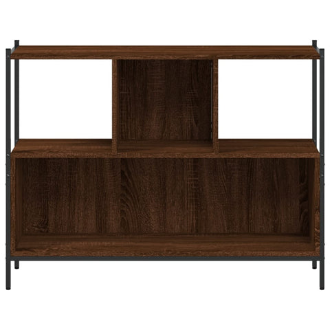 vidaXL Bookcase Brown Oak 102x28x77.5 cm Engineered Wood
