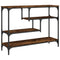 vidaXL Console Table Smoked Oak 100x30x75 cm Engineered Wood