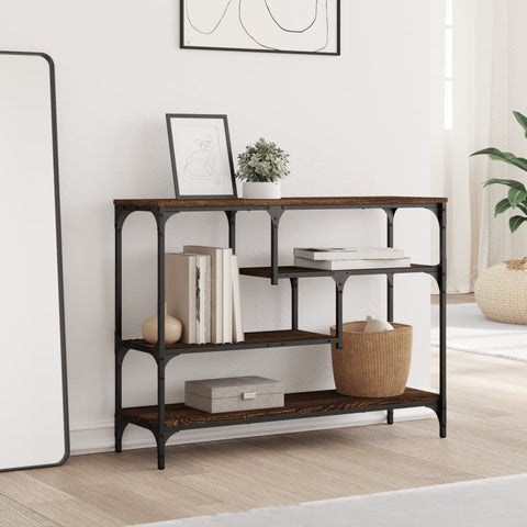 vidaXL Console Table Brown Oak 100x30x75 cm Engineered Wood