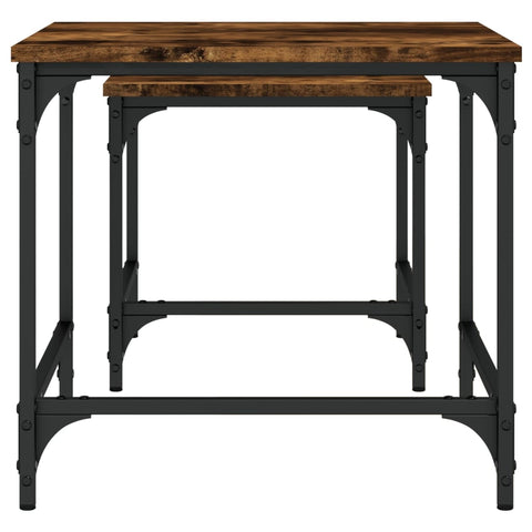 vidaXL Nesting Coffee Tables 2 pcs Smoked Oak Engineered Wood