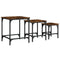 vidaXL Nesting Coffee Tables 3 pcs Smoked Oak Engineered Wood
