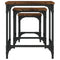 vidaXL Nesting Coffee Tables 3 pcs Smoked Oak Engineered Wood