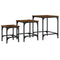 vidaXL Nesting Coffee Tables 3 pcs Smoked Oak Engineered Wood