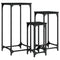 vidaXL Nesting Side Tables 3 pcs Black Engineered Wood