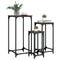 vidaXL Nesting Side Tables 3 pcs Brown Oak Engineered Wood