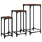 vidaXL Nesting Side Tables 3 pcs Brown Oak Engineered Wood