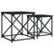 vidaXL Nesting Coffee Tables 2 pcs Black Engineered Wood