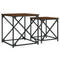 vidaXL Nesting Coffee Tables 2 pcs Brown Oak Engineered Wood