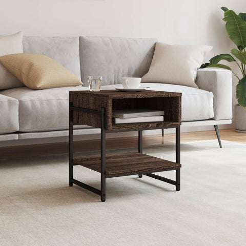 vidaXL Coffee Table Brown Oak 40x40x45 cm Engineered Wood