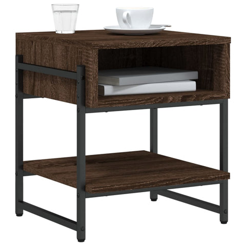 vidaXL Coffee Table Brown Oak 40x40x45 cm Engineered Wood