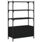 vidaXL Bookcase 3-Tier Black 70x30x109.5 cm Engineered Wood