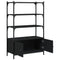 vidaXL Bookcase 3-Tier Black 70x30x109.5 cm Engineered Wood