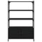 vidaXL Bookcase 3-Tier Black 70x30x109.5 cm Engineered Wood