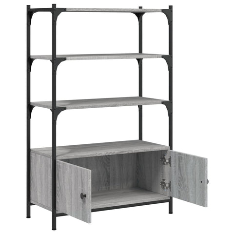 vidaXL Bookcase 3-Tier Grey Sonoma 70x30x109.5 cm Engineered Wood