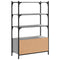 vidaXL Bookcase 3-Tier Grey Sonoma 70x30x109.5 cm Engineered Wood