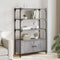 vidaXL Bookcase 3-Tier Grey Sonoma 70x30x109.5 cm Engineered Wood