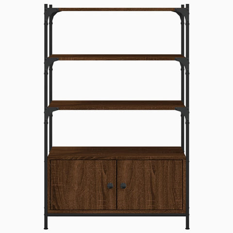 vidaXL Bookcase 3-Tier Brown Oak 70x30x109.5 cm Engineered Wood