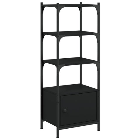 vidaXL Bookcase 3-Tier Black 41x30x109.5 cm Engineered Wood