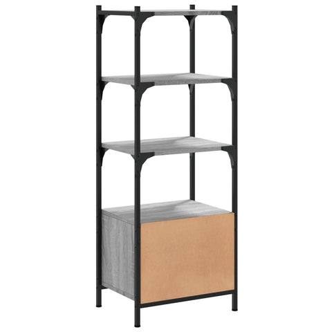 vidaXL Bookcase 3-Tier Grey Sonoma 41x30x109.5 cm Engineered Wood