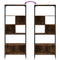 vidaXL Bookcase 5-Tier Smoked Oak 76x33x188.5 cm Engineered Wood