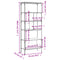 vidaXL Bookcase 5-Tier Grey Sonoma 76x33x188.5 cm Engineered Wood
