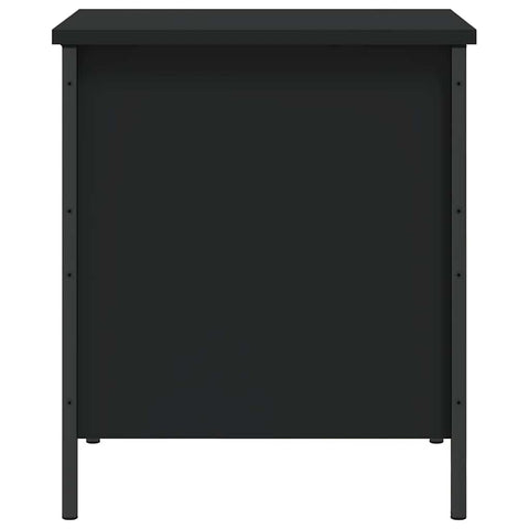 vidaXL Storage Bench Black 40x42.5x50 cm Engineered Wood