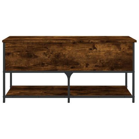 vidaXL Storage Bench Smoked Oak 100x42.5x47 cm Engineered Wood