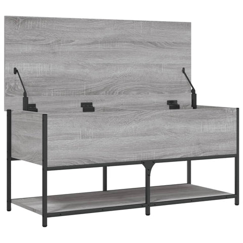 vidaXL Storage Bench Grey Sonoma 100x42.5x47 cm Engineered Wood