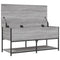 vidaXL Storage Bench Grey Sonoma 100x42.5x47 cm Engineered Wood