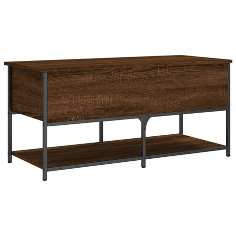 vidaXL Storage Bench Brown Oak 100x42.5x47 cm Engineered Wood