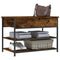 vidaXL Shoe Bench Smoked Oak 70x42.5x50 cm Engineered Wood