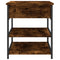 vidaXL Shoe Bench Smoked Oak 70x42.5x50 cm Engineered Wood