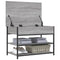 vidaXL Shoe Bench Grey Sonoma 70x42.5x50 cm Engineered Wood