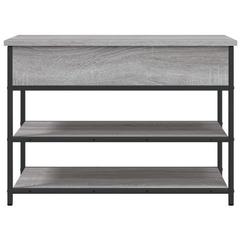 vidaXL Shoe Bench Grey Sonoma 70x42.5x50 cm Engineered Wood