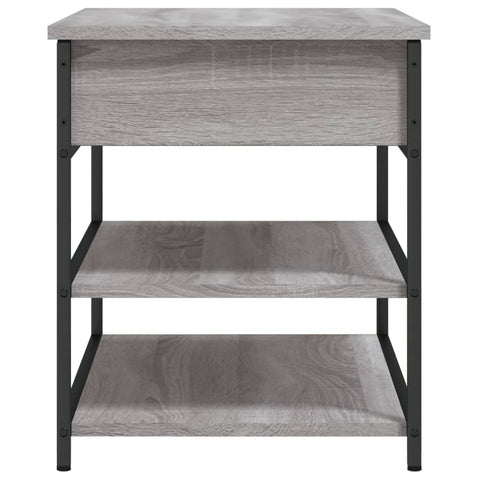 vidaXL Shoe Bench Grey Sonoma 70x42.5x50 cm Engineered Wood