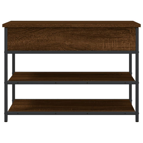 vidaXL Shoe Bench Brown Oak 70x42.5x50 cm Engineered Wood