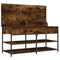vidaXL Shoe Bench Smoked Oak 100x42.5x50 cm Engineered Wood