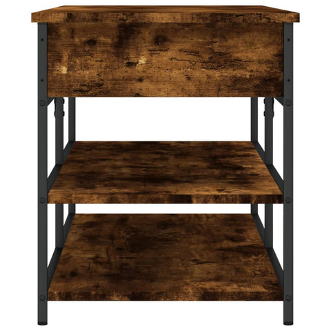 vidaXL Shoe Bench Smoked Oak 100x42.5x50 cm Engineered Wood