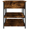 vidaXL Shoe Bench Smoked Oak 100x42.5x50 cm Engineered Wood