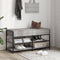 vidaXL Shoe Bench Grey Sonoma 100x42.5x50 cm Engineered Wood
