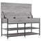 vidaXL Shoe Bench Grey Sonoma 100x42.5x50 cm Engineered Wood