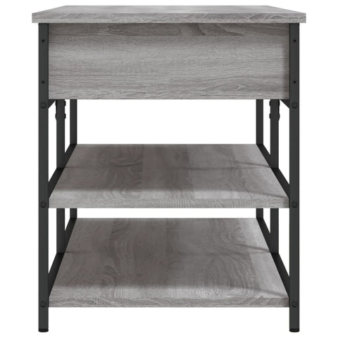 vidaXL Shoe Bench Grey Sonoma 100x42.5x50 cm Engineered Wood