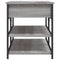 vidaXL Shoe Bench Grey Sonoma 100x42.5x50 cm Engineered Wood