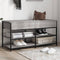 vidaXL Shoe Bench Grey Sonoma 100x42.5x50 cm Engineered Wood